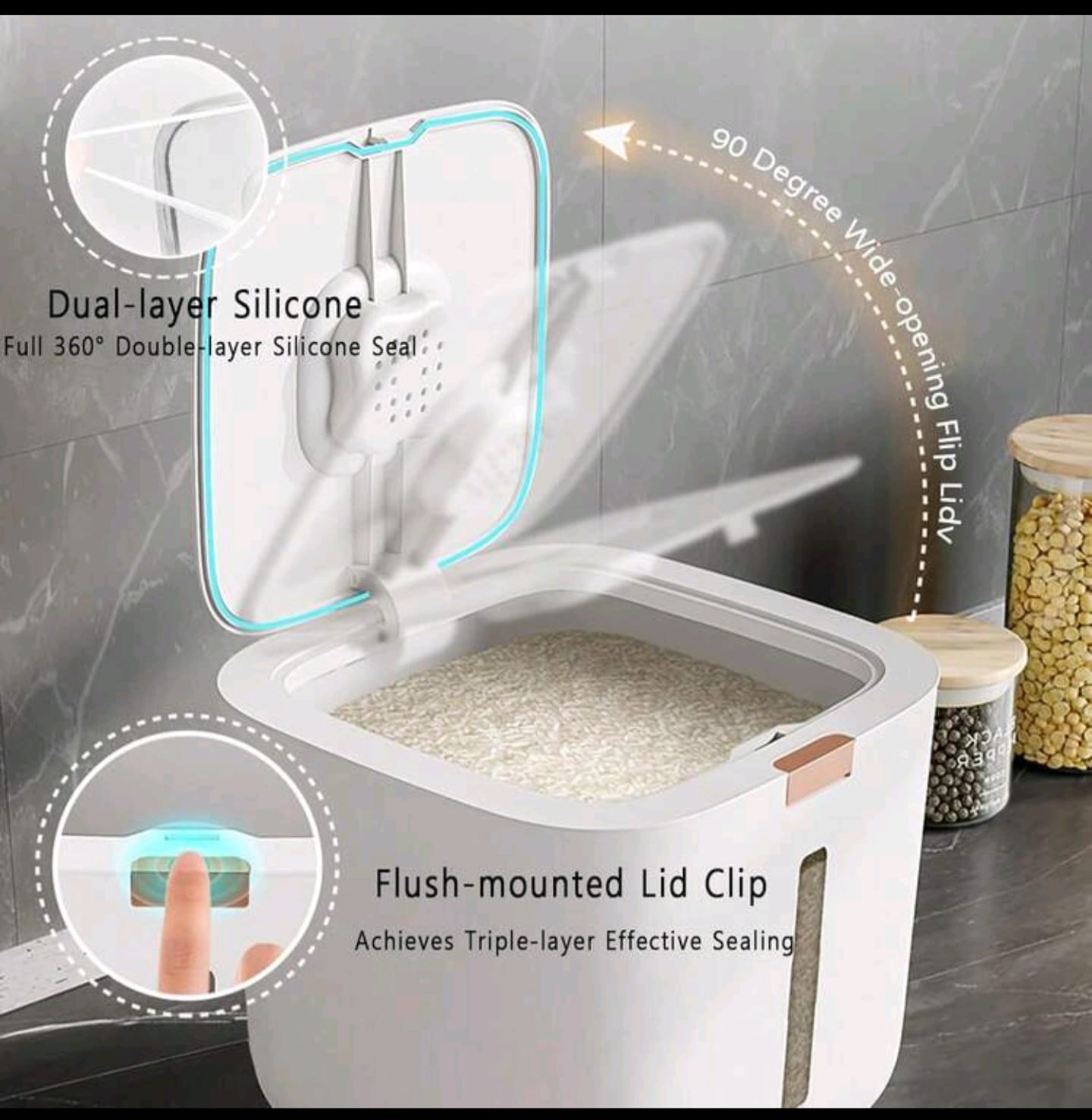 FoodGuard | מיכל אחסון אטום לאוכל לחתולים וכלבים