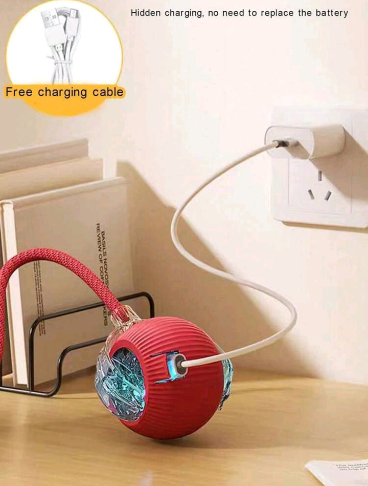 כדור LED אינטראקטיבי לחתולים — מתגלגל, נטען USB, 3 מצבי משחק 🐱